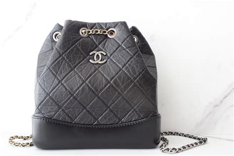 chanel backpack black and gold|Chanel gabrielle backpack price.